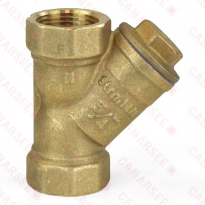 3/4" Threaded Y-Strainer, Lead-Free Brass