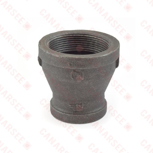 2” x 1-1/4” Black Coupling