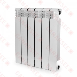 ALBI AB2219-6 Aluminum Heating Radiator, 22x19x3, 6 Section, Bimetal, Wall-Hung