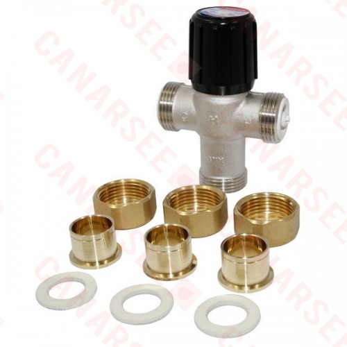 Honeywell AM101C1070-US-1LF AM-1 Series Mixing Valve, 3/4" Union Sweat, 70 F to 120 F