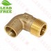 1/2” Sweat x 1/2” MPT Cast Brass Elbow, Lead-Free