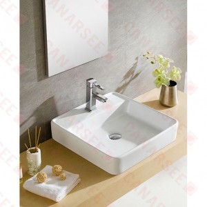 Fine Fixtures MV2020SW White Vitreous China Large Square Vessel Sink