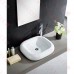 Fine Fixtures MV2119W White Vitreous China Square curving Sides Vessel Sink