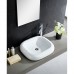 Fine Fixtures MV2119W White Vitreous China Square curving Sides Vessel Sink