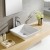 Fine Fixtures MV1616W White Vitreous China Modern Square Vessel Sink