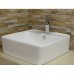 Fine Fixtures MV1819W White Vitreous China Concave Square Vessel Sink