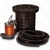 Crawl Space Sump Pump Kit w/ 16.5” x 15” Basin, 1/3HP Sump Pump w/ 10' cord, 24' Drain Hose & Check Valve, 1/3HP, 115V