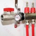 Rifeng SSM204 4-branch Radiant Heat Manifold, Stainless Steel, for PEX, 1/2" Adapters Incl.