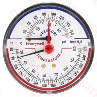 Honeywell TD-090 3-1/8" Teperature & Pressure Tridicator, Male NPT