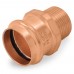 1-1/4" Copper Press x 1" Male Threaded Adapter, Imported