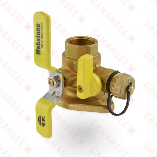 1" FPT Isolator Flange Valve w/ Drain and Rotating Flange