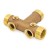 1-1/4" MPT x 3-3/8" Solid Brass Short Well Tank Tee (Lead-Free)