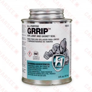 Grrip Industrial Black Thread Sealant w/ Brush Cap, 8 oz (1/2 pint)
