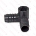 1" Barbed Insert x 3/4" Female NPT Side Outlet 90° PVC Elbow, Sch 40, Gray