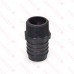1-1/2" Barbed Insert x 1-1/4" Male NPT Threaded PVC Reducing Adapter, Sch 40, Gray