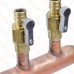 12-branch Copper Manifold w/ 1/2" PEX-A (F1960) Valves, 3/4" Male Sweat x Closed, Right-hand, LF