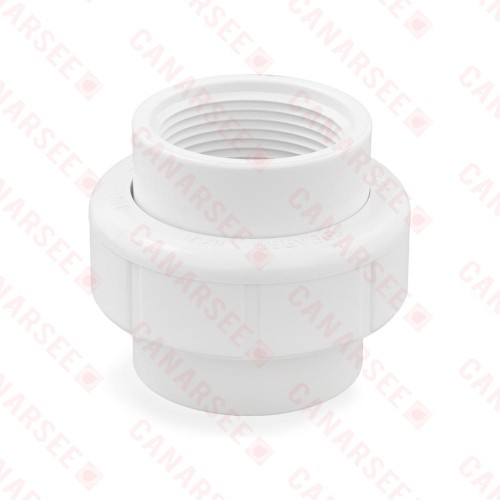 1-1/4" PVC (Sch. 40) FIP x FIP Union w/ Buna-N O-ring