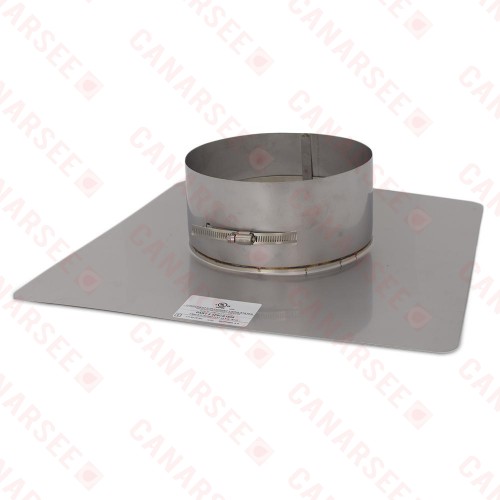 7" Z-Max 18" x 18" Stainless Steel Flat Chimney Flashing