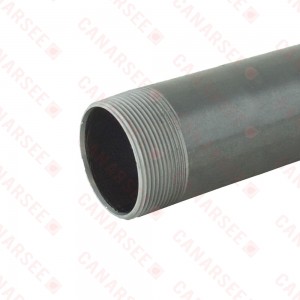 2" x 10ft Black Steel Pipe, Sch 40, NPT Threaded on Both Ends
