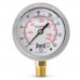0-160 psi Liquid Filled Pressure Gauge, 2-1/2" Dial, 1/4" NPT