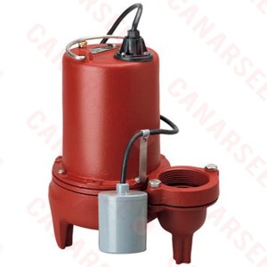 Automatic Sewage Pump w/ Wide Angle Float Switch, 1HP, 25' cord, 208/230V