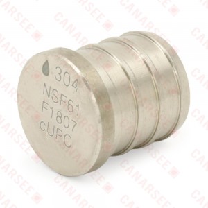 3/4" PEX 304 St. Steel Plug (Lead-Free)..