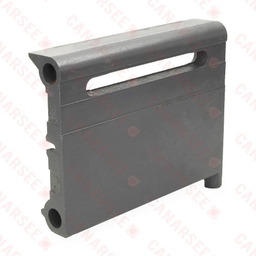 1ft Cast Iron Baseboard Radiator (Right Section), Floor Standing, 10" H x 2-1/2" D x 12" W..