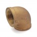 1-1/2" FPT Brass 90° Elbow, Lead-Free