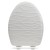 Bemis 137SLOW (White) Mayfair series Modern Geometric Sculptured Wood Elongated Toilet Seat, Slow-Close
