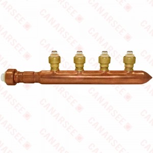 Sioux Chief 672Q0490 4-Branch Manifold, 3/4 x 1/2" Push-To-Connect x Closed