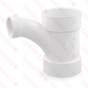 4" x 4" x 2" PVC DWV Wye and 45° Elbow Combo