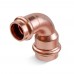 3/4" x 1/2" Press Copper Reducing 90° Elbow, Imported