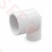 1" Barbed Insert x 1/2" Female NPT 90° PVC Reducing Elbow, Sch 40, Gray