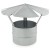 7" Galvanized Rain Cap (Shanty Cap), 24 GA..