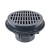 LittleMax Round PVC Floor Drain, 4" PVC Hub