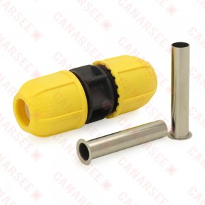 1/2" CTS Compression Coupling for Yellow PE Gas Pipe