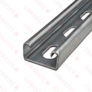 3ft Low-Profile (13/16" x 1-5/8") Metal Strut Channel, Pre-Galvanized Steel, Half-Slotted, 14-Gauge