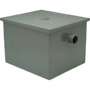 #50 Grease Trap, 25 PGM, 50 lbs, 3” no-hub inlet/outlet