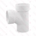 3" PVC DWV Sanitary Street Tee (Spigot x Socket x Socket)