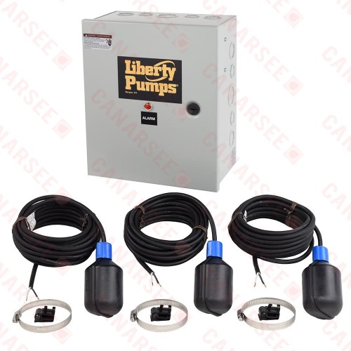 Indoor Duplex Sewage/Grinder Pump System Control w/ 20ft cord, 115/208/230V, up to 2HP (15-20A)