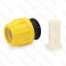 1-1/2" Compression Cap for SDR-11 Yellow PE Gas Pipe
