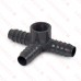 3/4" Barbed Insert x 3/4" Female NPT Side Outlet PVC Tee, Sch 40, Gray
