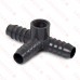 3/4" Barbed Insert x 1/2" Female NPT Side Outlet PVC Tee, Sch 40, Gray