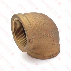 1-1/2" FPT Brass 90° Elbow, Lead-Free