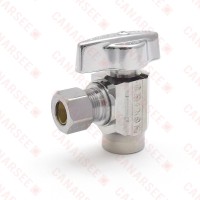 1/2” Sweat x 3/8” OD Compression Angle Stop Valve (1/4-Turn), Lead-Free