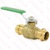 3/4" Press Brass Ball Valve w/ Waste Outlet, Full Port (Lead-Free)