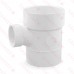 4" x 4" x 2" PVC DWV Sanitary Street Tee (Spigot x Socket x Socket)