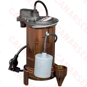 Automatic Sump/Effluent Pump w/ Piggyback Wide Angle Float Switch, 35' cord, 3/4 HP, 115V