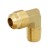 3/8" Flare x 1/4" MNPT Brass 90° Elbow