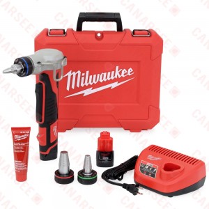 M12 ProPEX Expansion Tool Kit w/ 1/2", 3/4" & 1" Heads, (2) Batteries, Grease, Charger & Case